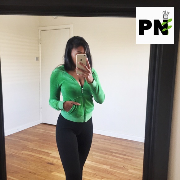 Juicy Couture Tops - Juicy Couture Green hoodie